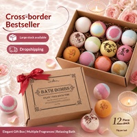 Boules de bain effervescentes 720g, bombes de bain moussantes, lot de 12 pièces, contrôle du sébum, aromathérapie en gros pour la baignoire