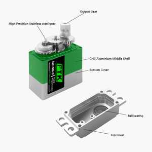 Servo Digital PTK 9497 MG-D de 13 kg de Alto Torque, Micro Servo RC, Pieza de Mejora para TRX4M TRX4MT, para Niños, 1/18, para Fábrica y Bricolaje - Product Image 3