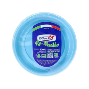 ENSEMBLE DE 25 ASSIETTES À FRUITS EN PLASTIQUE, DIAM. 17CM, BLEU - Product Image 1