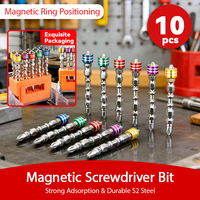 COOFIX Lot de 10 embouts de tournevis magnétiques 65 mm en acier S2, tige hexagonale 6,35 mm PH2 pour perceuses et visseuses