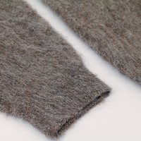 Pull en mohair surdimensionné pour homme avec logo personnalisé, style streetwear, tricoté duveteux, coupe carrée vintage de luxe, pull d'hiver