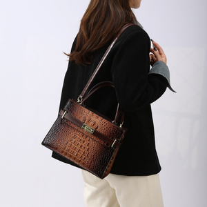 Nuove Borse da Donna <span class=keywords><strong>Vintage</strong></span> di Lusso con Motivo Alligatore, Classica <span class=keywords><strong>Borsa</strong></span> a Mano Casual con Grande Capacità in <span class=keywords><strong>Pelle</strong></span> PU - Product Image 5