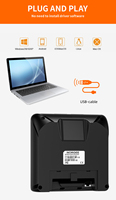 Escáner de Código de Barras USB Omnidireccional Fijo 2D para Supermercados con Lectura de Códigos QR y 2 Años de Garantía