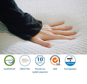 Colchón híbrido para dormir bien enrollable, colchón de espuma viscoelástica de gel de bolsillo, tamaño <span class=keywords><strong>king</strong></span> Queen, doble, el mejor colchón de cama con muelles - Product Image 3