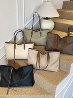 Sac fourre-tout en nylon et polyester personnalisé avec logo imprimé, robuste et imperméable, sac pour ordinateur portable réutilisable avec motif lettres
