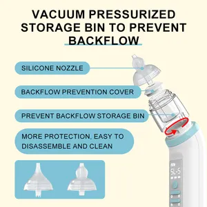 Nuevo aspirador nasal para bebé recién nacido tres tipos de succión fácil de limpiar limpiador nasal eléctrico