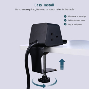 G-mark UK bàn kẹp điện dải 2 AC cửa hàng 10 W sạc không dây cho máy tính để bàn - Product Image 3