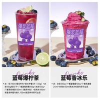 Selai Blueberry Buah Asli Double Happiness 2kg untuk Toko dan Toko Minuman Keras atau Bahan Baku Bubble Tea