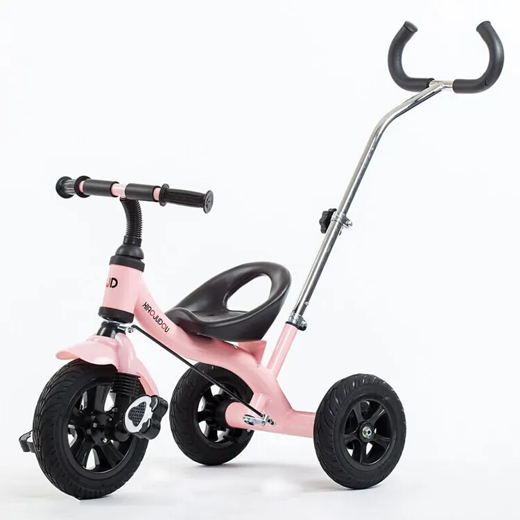 Bébé soins 4 en 1 enfant poussette tricycle tour sur pas cher bébé poussette tricycle 3 roues fille garçon pousser tricycles tout-petits enfants pour tricy