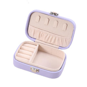 Nuova borsa cosmetica di lusso arrivo mini pelle pu piccola scatola di gioielli da <span class=keywords><strong>viaggio</strong></span> organizer regali donna logo personalizzato scatola di immagazzinaggio gioielli - Product Image 4