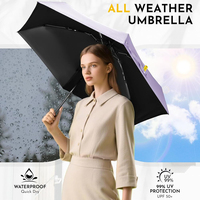 Vente en gros pas cher Promotion coupe-vent couleur logo imprimé capsule mini poche voyage soleil pluie 5 plis parapluie avec étui cadeau