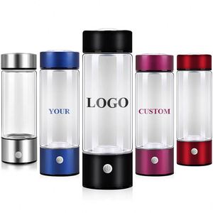 Bouteille d'eau filtrée d'usine, bouteille d'eau alcaline hydrogénée, générateur d'eau hydrogénée avec bouteille en verre et logo personnalisé - Product Image 1