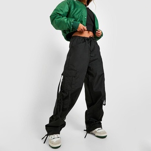 Custom Wide Leg Denim Pants Women's Jeans Zipper Fly Low Rise Cargo Jeans Vintage <strong>Old</strong> Jeans - Product Image 2