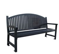 Conception commerciale parc extérieur longue banquette en métal à l'extérieur de la rue banc en acier sièges Public jardin Patio Antique banc chaise