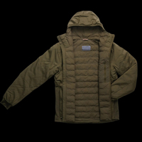 Veste Flyweigh personnalisée du fabricant avec logo personnalisé Veste en duvet de chasse Camo Tan Olive pour hommes