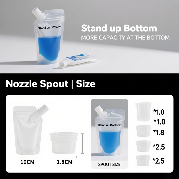 Factory Customized Printing Reusable 50ml 250ml Milk Yogurt Food Grade Plastic Packaging Spray Pocket