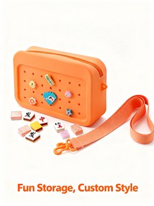 Sac de rangement en silicone personnalisé pour <span class=keywords><strong>Mahjong</strong></span> avec breloques DIY, étui de transport portable et étanche pour <span class=keywords><strong>Mahjong</strong></span> avec sangle pour les amateurs de <span class=keywords><strong>Mahjong</strong></span> - Product Image 1