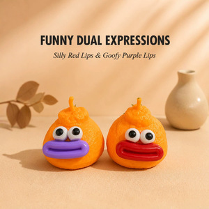 Jouet Squishy Anti-Stress à Rebond Lent, à Presser, avec Expressions Créatives, Drôles, Mignonnes et Originales, en Forme de Bâtiment Orange - Product Image 3