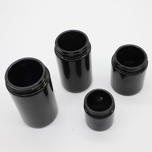 कस्टम लोगो यूवी प्रसव प्रकाश गहरे बैंगनी कांच की बोतलें काले ऑप्टिकल 500 मिलीलीटर ऑप्टिकल नीले प्रतिरोधी कॉस्मेटिक जार - Product Image 6