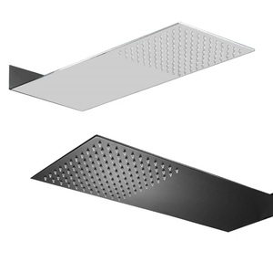 Chrome áp lực cao chuveiro tắm vòi sen vuông thép không gỉ vòi hoa sen mưa đầu vòi hoa sen - Product Image 1