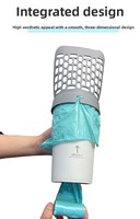 Pelle à litière pour chat avec bac de collecte intégré, en plastique, portable, durable, écologique, tout-en-un, pour nettoyage de litière de chaton et d'animaux domestiques, pelle à excréments, pour intérieur