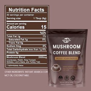 Café de Hongos Orgánico Instantáneo de Marca Privada OEM con Aceite MCT para Mejorar la Energía, la Concentración, la Digestión y la Inmunidad - Product Image 2