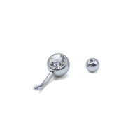 Anneaux de nombril en titane G23 de qualité supérieure, piercing de nombril rond en zircon, barre de nombril sexy, bijoux de corps pour femmes et filles