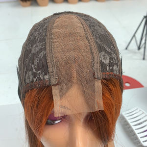 Perruques en cheveux lisses avec fermeture en dentelle 2x6, style court de 10 pouces, plusieurs couleurs au choix, cheveux super double drawn - Product Image 5