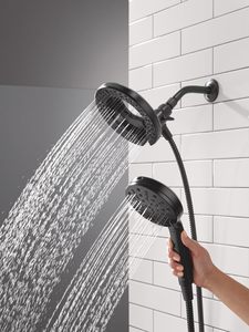 Pommeau de douche haute pression portable 5 modes à grand panneau, pulvérisateur de douche à pression accrue pour salle de bain et chauffe-eau - Product Image 5