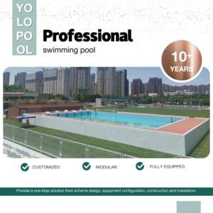 <span class=keywords><strong>Piscina</strong></span> Modular de Acero Inoxidable con Estructura Metálica, Fácil Instalación, Construcción Duradera para Uso en Exteriores, Piscinas de Competición - Product Image 3