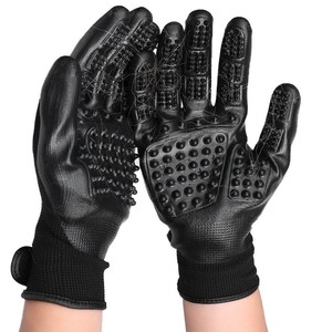 Horshi Stock Guantes de aseo de caballos de gran tamaño Manoplas diarias para eliminar <span class=keywords><strong>el</strong></span> pelo de mascotas para <span class=keywords><strong>baño</strong></span> suave Deshedding Masaje Caballos Gatos Perro - Product Image 6