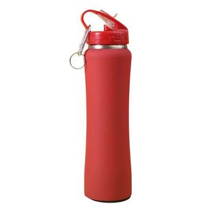 Botella de Agua Reutilizable para Actividades al Aire Libre, 600ml 750ml, Acero Inoxidable, Aislamiento al Vacío, Botella Deportiva con Pajita, Llavero y Tapa Antiderrames - Product Image 1
