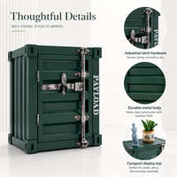 Armoire de rangement moderne en fer de style conteneur avec étagères et porte, organisateur compact polyvalent pour la maison, le bureau et les espaces commerciaux