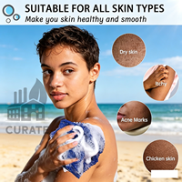 Éponge exfoliante en nylon pour le corps, avec logo personnalisé, en forme de filet africain, pour la douche et le nettoyage corporel, serviette de lavage, brosse corporelle