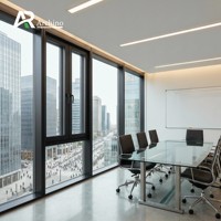 Ventana Abatible de Aluminio con Rotura de Puente Térmico de Alta Calidad para Edificios Comerciales, Alta Eficiencia Energética 6063-T5