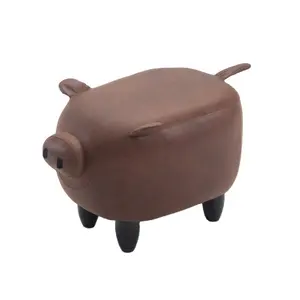 Wohn möbel Einzigartige Osmanen Günstige Kinder Tier Holz Fuß hocker Niedliche Schweine form Tier hocker Fuß stütze Italienischer Hocker