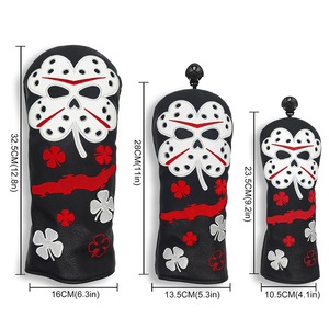 Housse de club de golf transfrontalière Factory Lucky <span class=keywords><strong>Clover</strong></span> Trèfle à quatre feuilles, Housses pour clubs en bois, Housses pour clubs en fer, Housses pour putters, Sport - Product Image 3