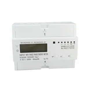 Three phase 4 wires din rail type smart wifi electricity remote control with prepaid function energy meter Tys