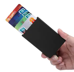 व्यापार आईडी क्रेडिट कार्ड धारक जेब जेब मामले आरएफआईडी एल्यूमीनियम बटुआ DIY रंग कार्ड धारक