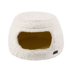 Soft cats cave bed pet bed house little puppy house warming plush pink light grey cute cat igloo - Product Image 3