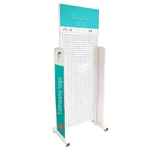 Double Sided Metal Pegboard Display Rack Store Hanging Jewelry Cell Phone Case Accessories Toy Hole Panel Display Stand