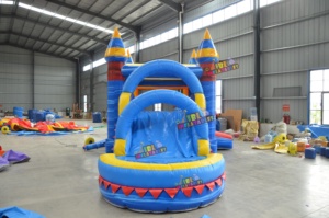 Castillo Inflable Acuático Combinado al por Mayor con Tobogán y Piscina de Chapoteo de PVC de 18oz para Alquiler Comercial - Product Image 3