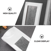 Horloge de table numérique transparente à écran LCD avec logo personnalisé, calendrier, fonction snooze, fonctionne sur piles, pour bureau, chambre à coucher