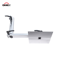 Pieds de table CANRUN réglables, rotatifs, flexibles, légers, modernes, en aluminium argenté pour camping-car/caravane/autocaravane (1 pièce/boîte)