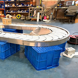 สายพานลำเลียงหม้อไฟแบบ<span class=keywords><strong>หมุน</strong></span>ทำจากสแตนเลสเกรดอาหาร 304, สายพานลำเลียงถาดวงกลมแบบบริการตนเองสำหรับซูชิ - Product Image 5