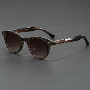 New Trending Vintage Round Sun Protection <strong>Glasses</strong> for Driving Daily Wear in Stock Mens Sunglasses - Product Image 2