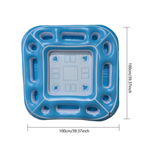 Table de jeux gonflable flottante pour piscine, plateau de table en plastique avec porte-boissons pour fêtes