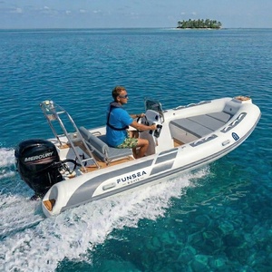Bateau de luxe 480, gommone gonflable de 16 pieds, design moderne, fond rigide en fibre de verre, bateau pneumatique fabriqué en Chine, RIB480B PVC Inflata - Product Image 4