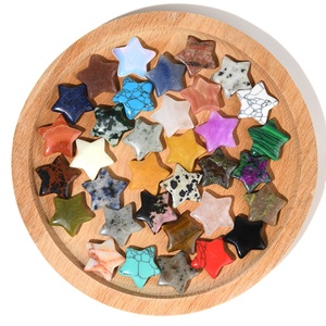 Colgante de Estrella de Cristal Natural de 20 mm Sin Agujero, Gema Pulida, Adorno de Estrella de Cinco Puntas, Accesorios para Hacer Joyas DIY - Product Image 2