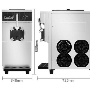 Machine à glace molle commerciale Donper CF7126 en acier inoxydable, monophasée, prise EU, réfrigérant R404A, pour la fabrication de cornets de glace. - Product Image 5